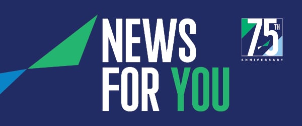 SECU ‘News For You’ banner with 75th anniversary logo in blue and green design